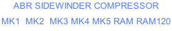 ABR SIDEWINDER COMPRESSOR MK1  MK2  MK3 MK4 MK5 RAM RAM120